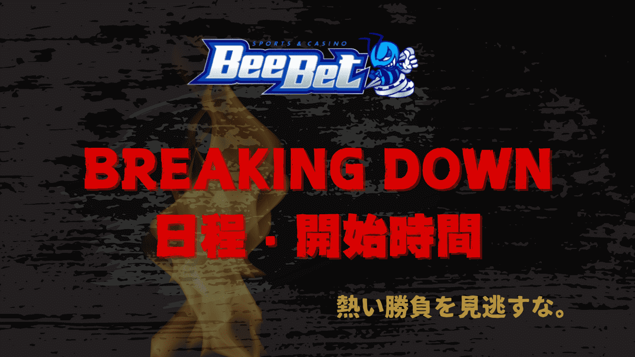 BeeBet BREAKINGDOWN12　日程・開始時間